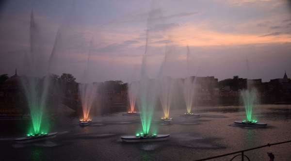 Colorful birds have kissed the sky