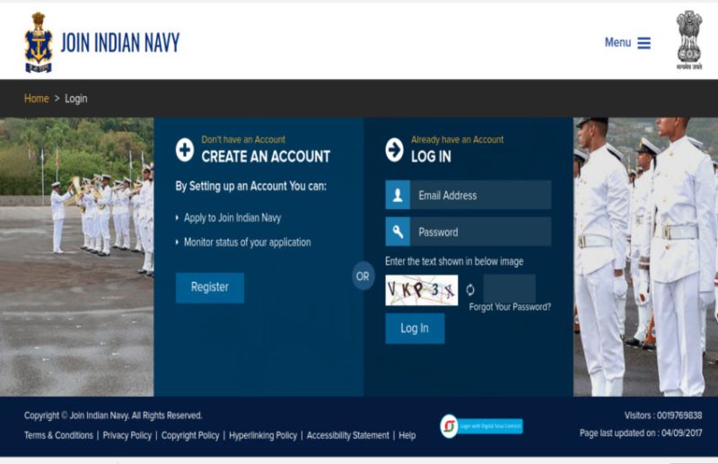 Indian Navy SSR/AA Recruitment 2019
