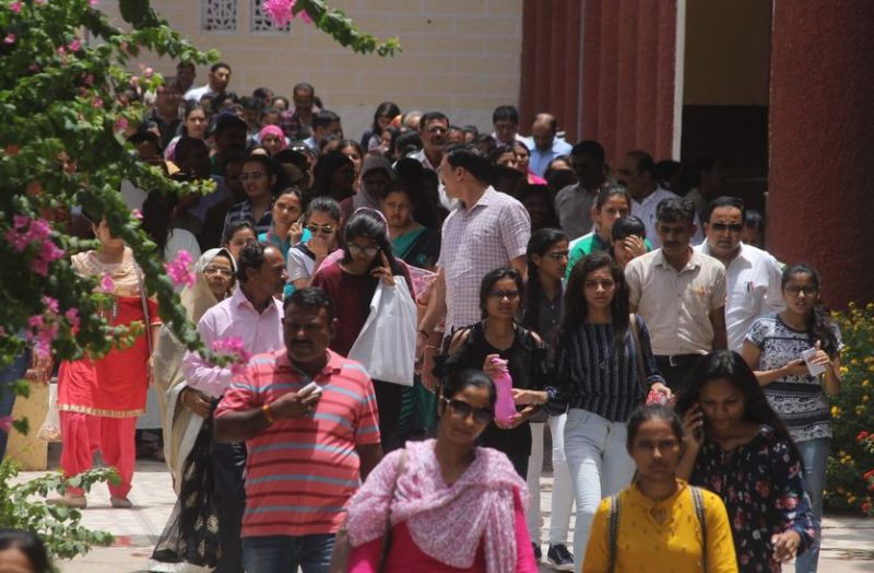 Ajmer college start first day some students come with parents