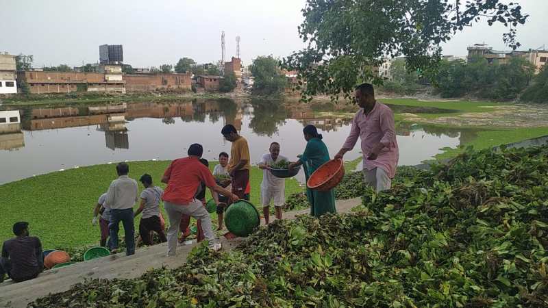 Social workers took away two-hour workshops of water harvesting troll