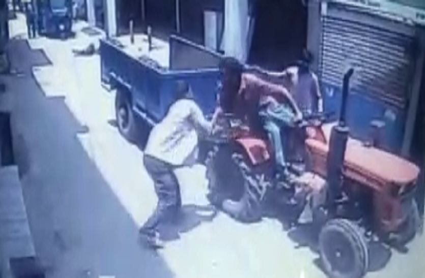 Trying to kill youth crushing by tractor