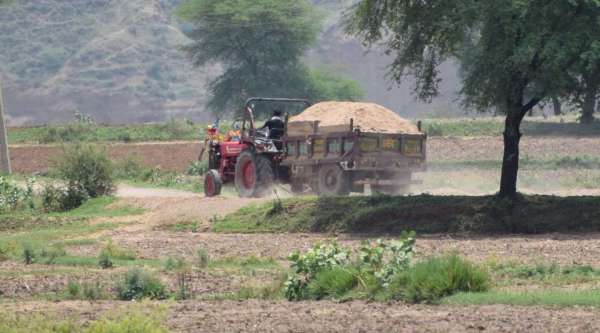 View of the illegal gravel transport from Dhadle
