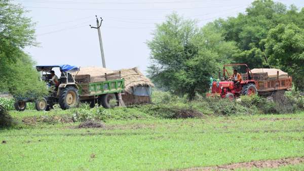 View of the illegal gravel transport from Dhadle
