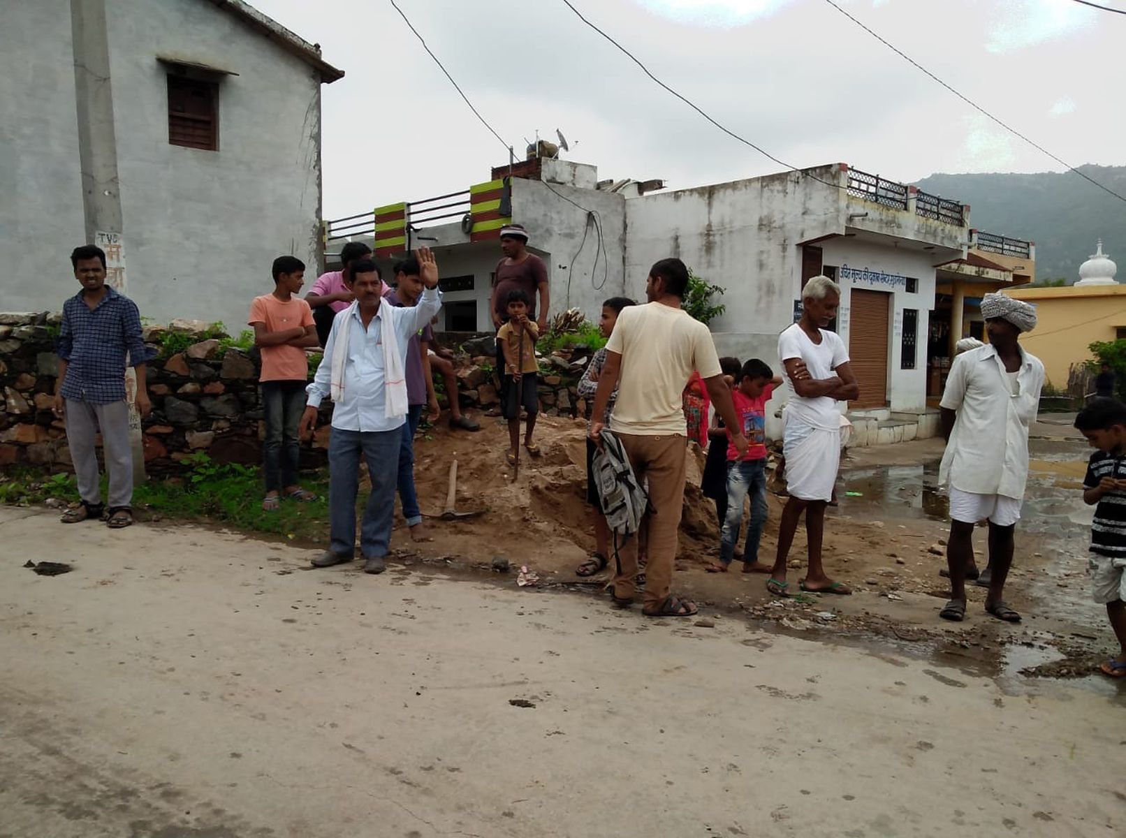 Villagers raise money collection