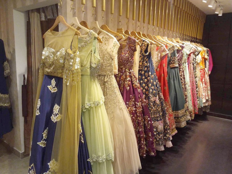 Anarkali lahanga, Indewestern designer clothes