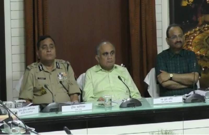 Chief Secretary Home Anup Chandra Pandey and DGP OP Singh