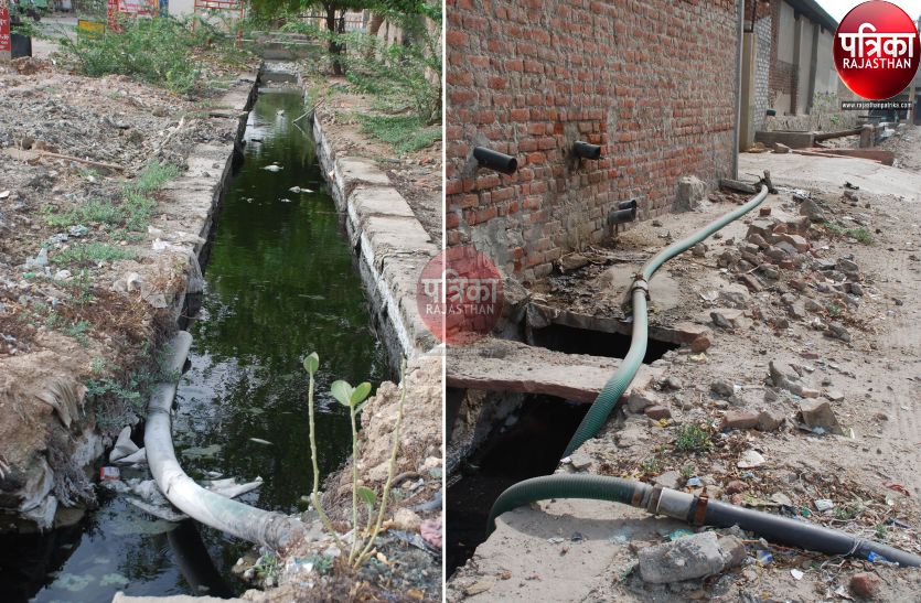 Polluted water being sown in sewerage in pali rajasthan