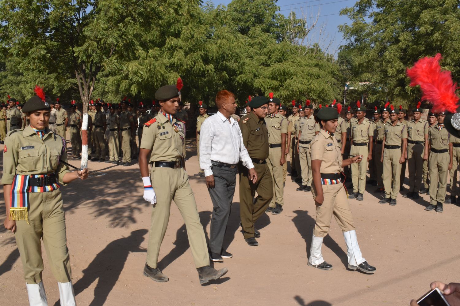 NCC cadets at Mirdha College