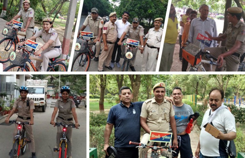 Delhi Police Cycling Petroling