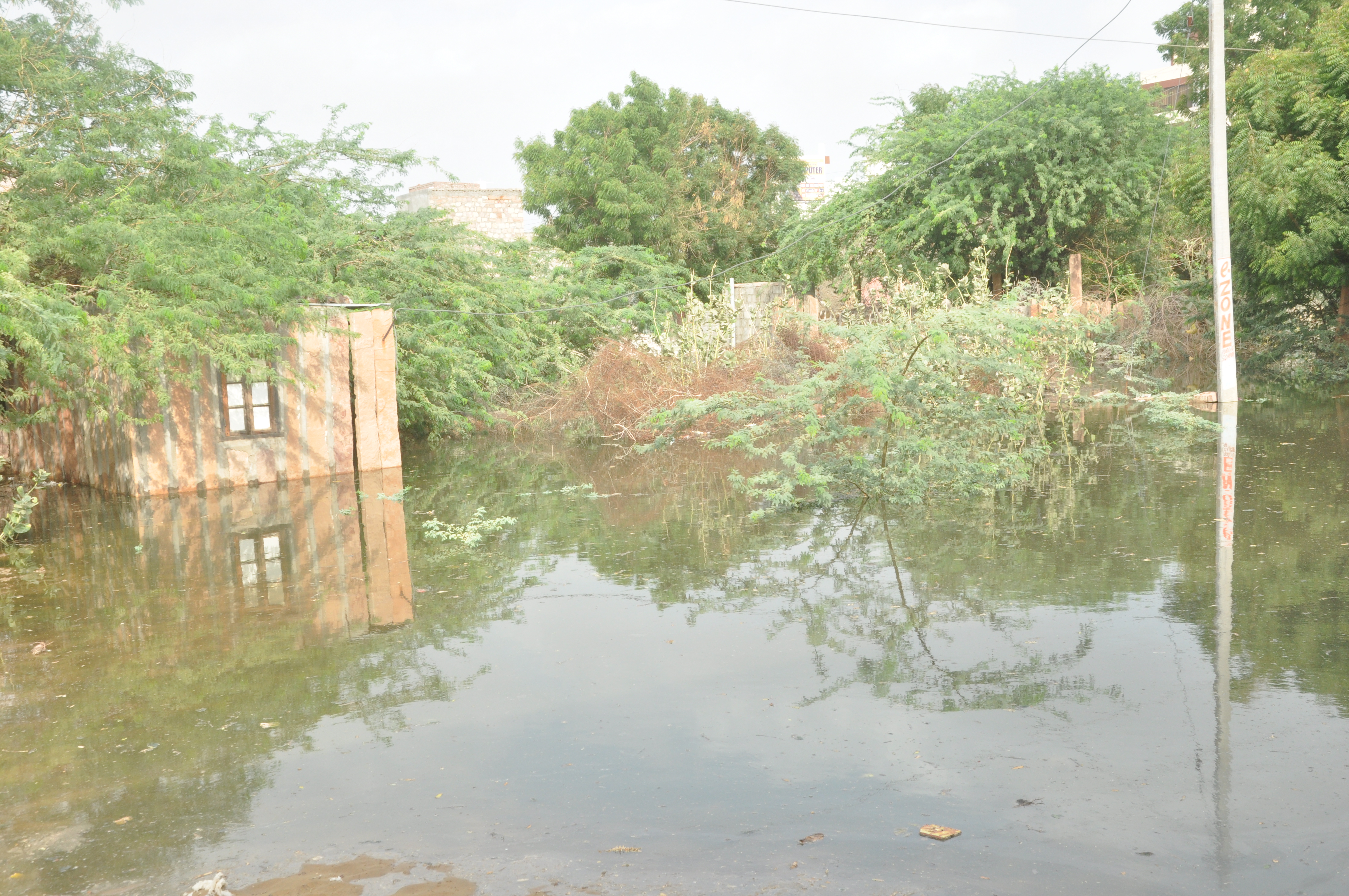 Drain water entered houses, it became difficult for people to get out