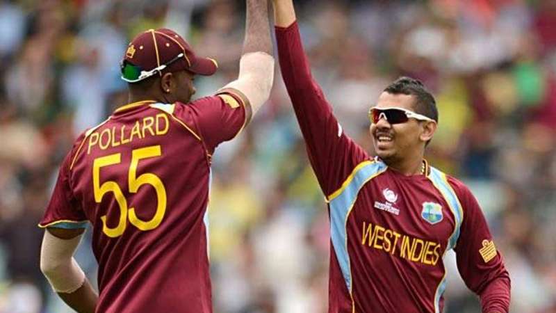 Sunil Narine and Kieron Pollard