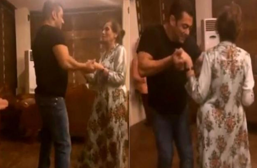 salman khan dancing with her mother salma khan