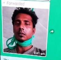 youth hanged himself and share his photo on whatsapp