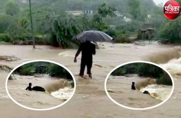 PICS : Young man drowning in Sendra river of Pali district