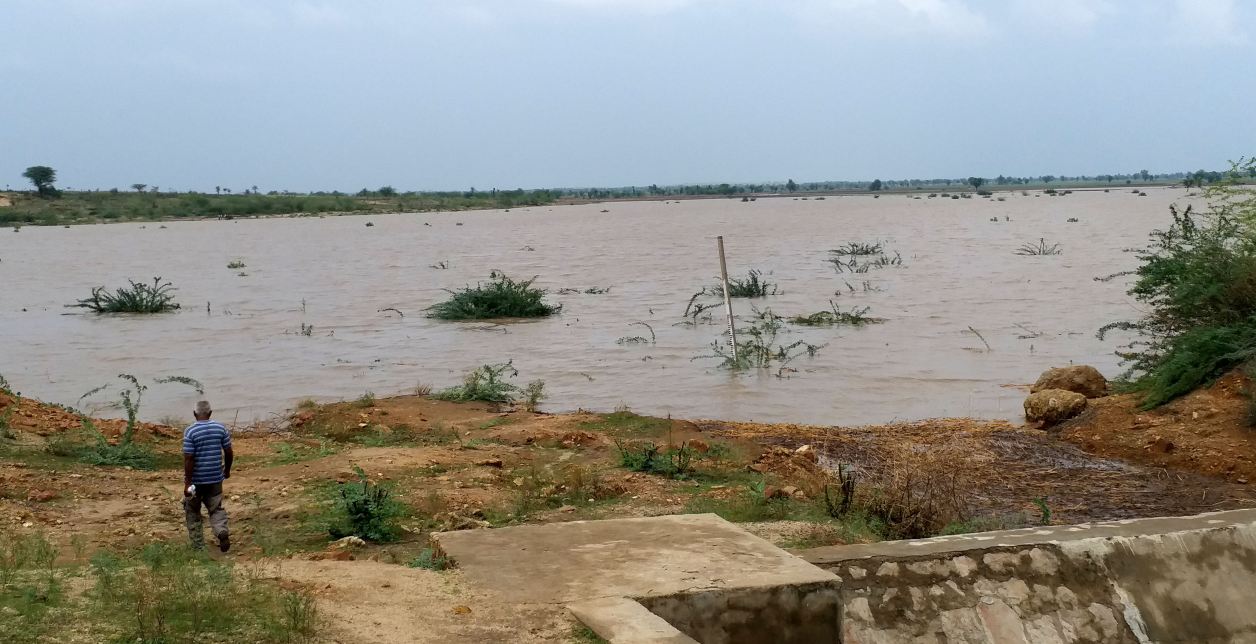 Water in Jaswant Sagar Dam