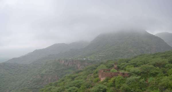 bcautiful clouds on green mountains