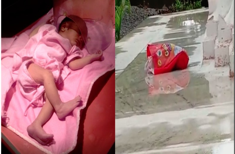 Newborn baby found in bag