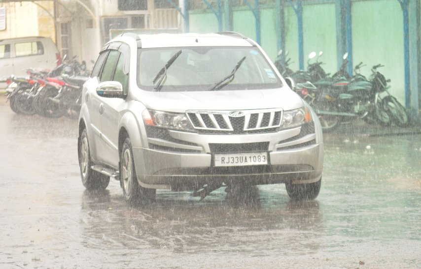 Heavy monsoon rain in kota
