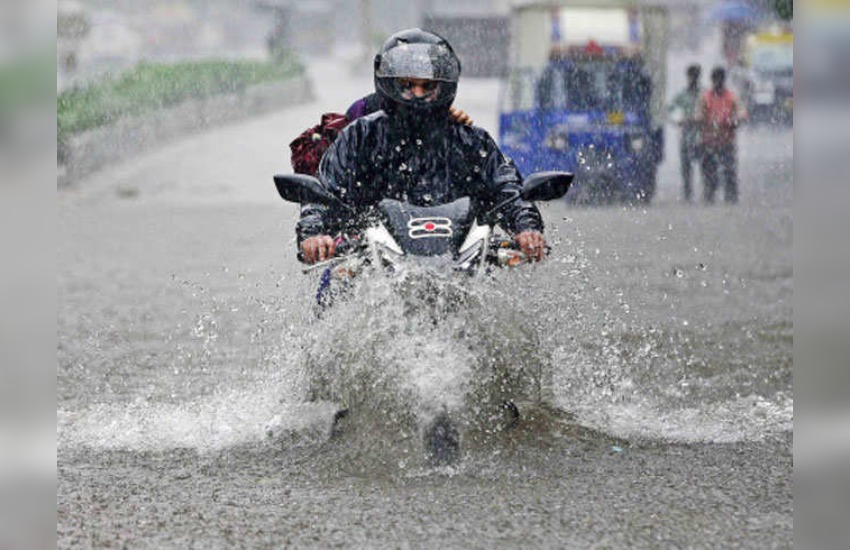 bike in rain
