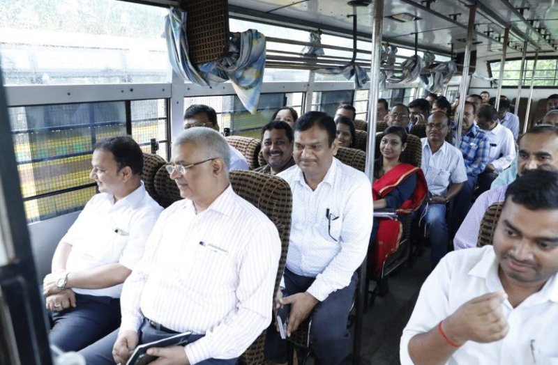 Collector inspected village by bus