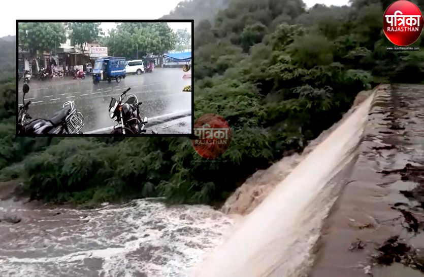 Heavy rains continue in Aravali hills of Pali district