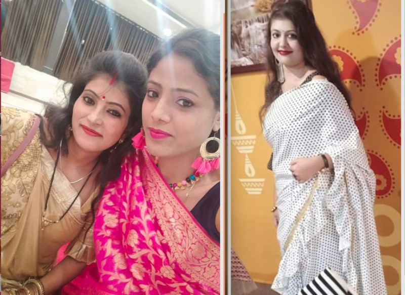The trend of sharing the shadow saree picks in social media