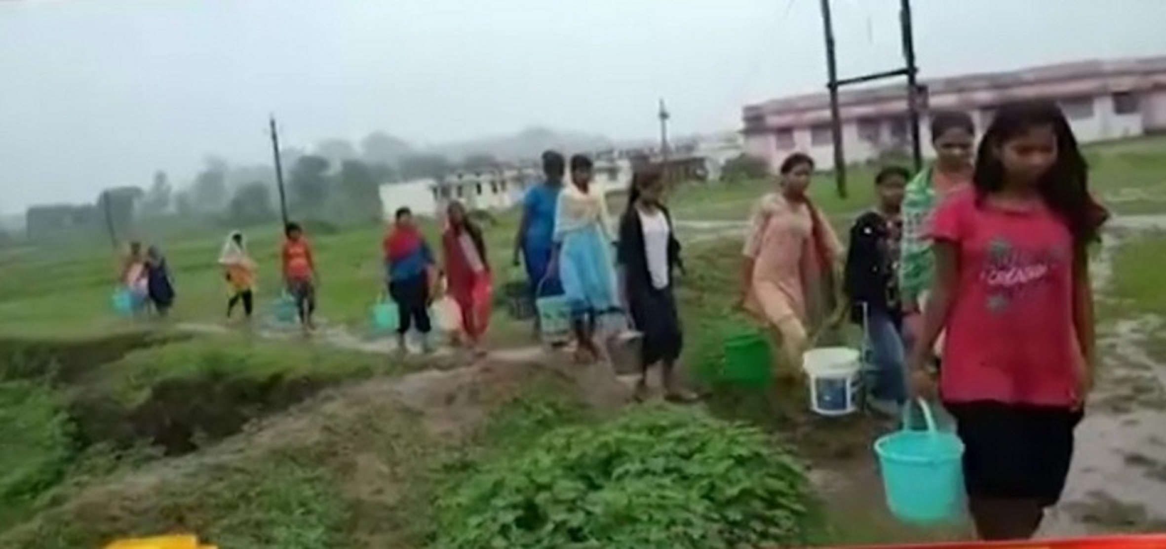 Senior hostel students are struggling with water problem in the rain