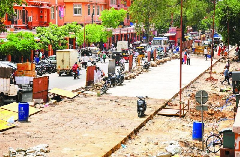 Smart City Jaipur : दूसरे स्मार्ट रोड की भी कछुआ चाल , 120 दिन का काम 75 दिन में भी आधा