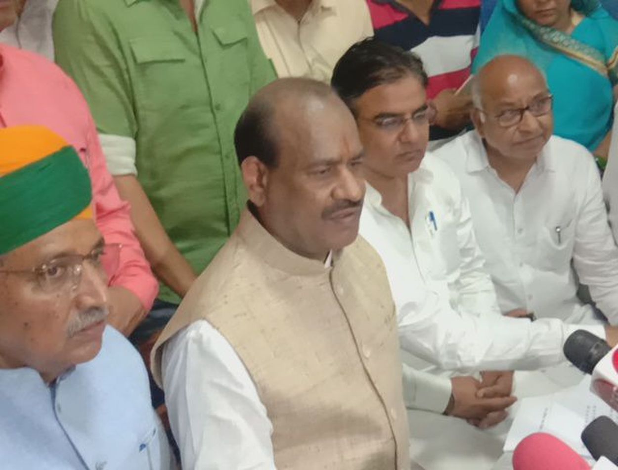 Lok Sabha speaker Om Birla press conference in Bikaner