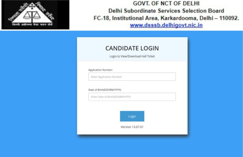DSSSB LDC Admit Card 2019