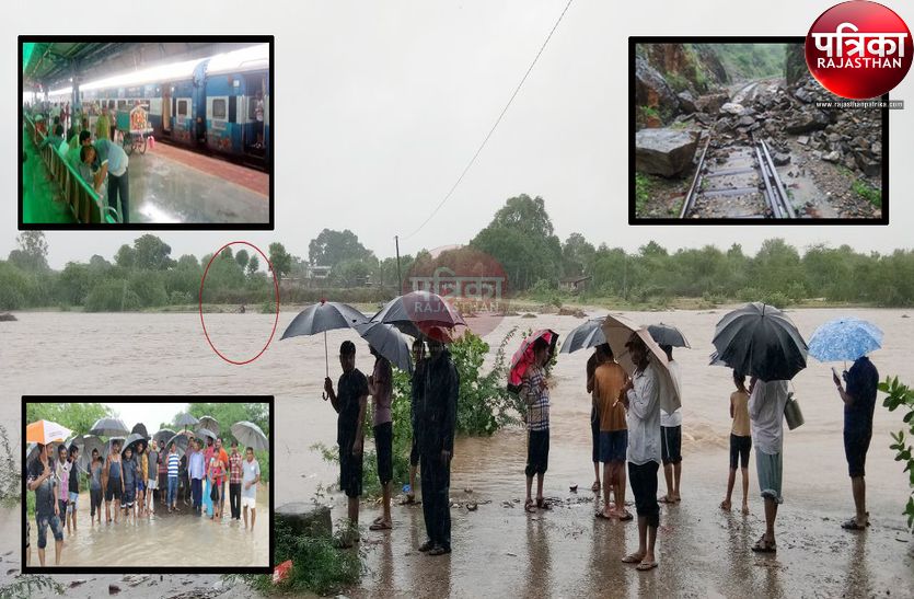 Heavy rainy flood situation in Pali Rajasthan