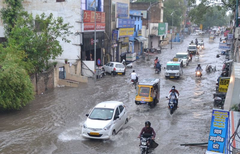 heavy rain in ajmer