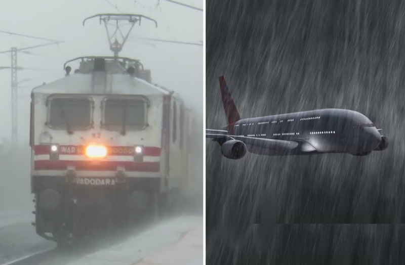 Bus train flight service affected