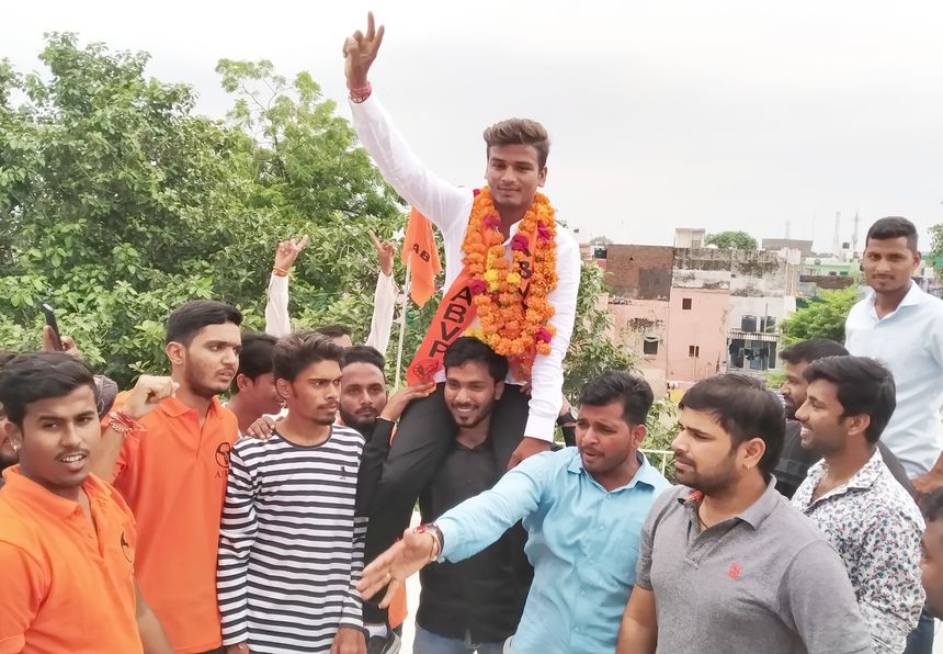 ABVP final his candidate for commerce collage kota student union