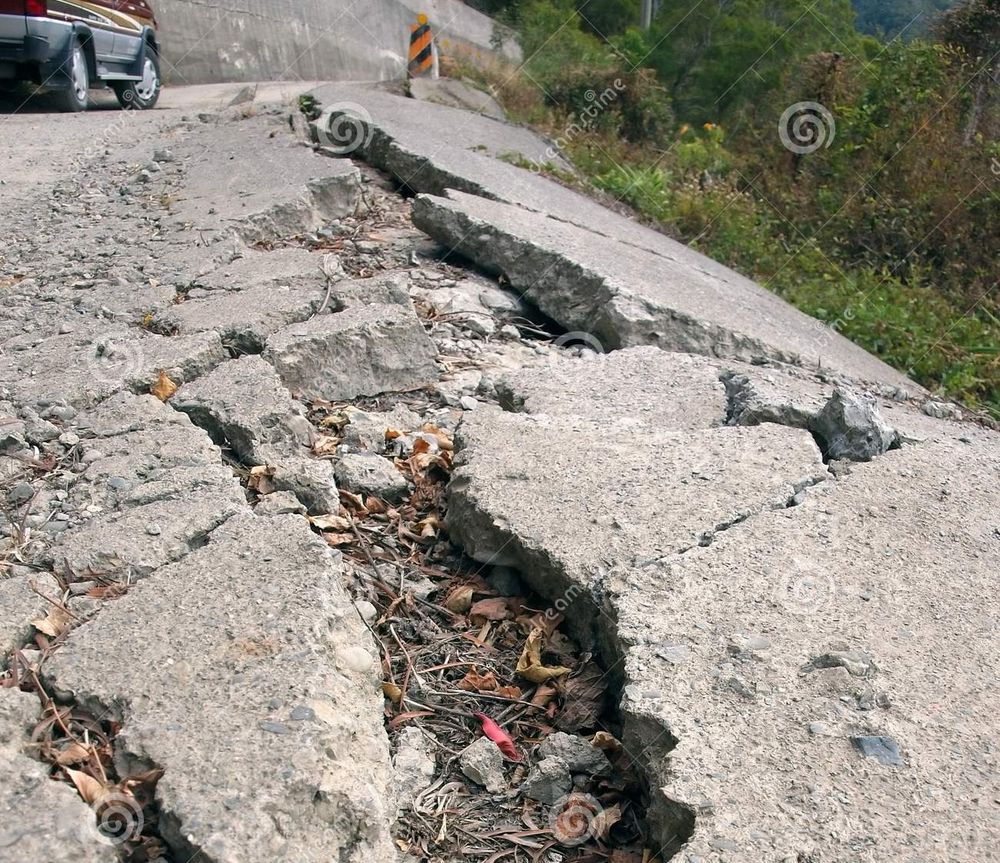 road sink on state high way
