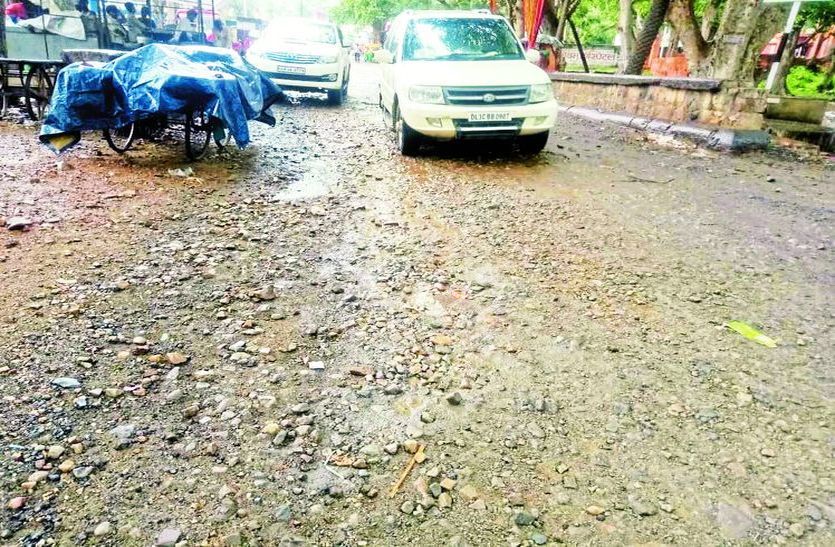 Bad Condition Of Road Of Bharthari