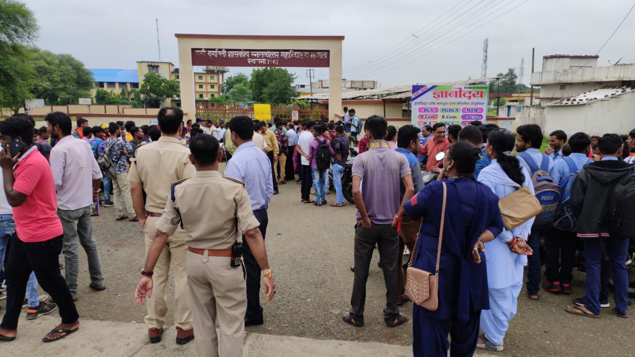 Angry students lock college gate