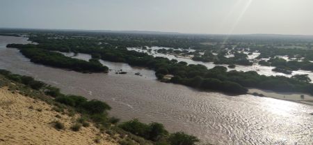 Luni river water waste