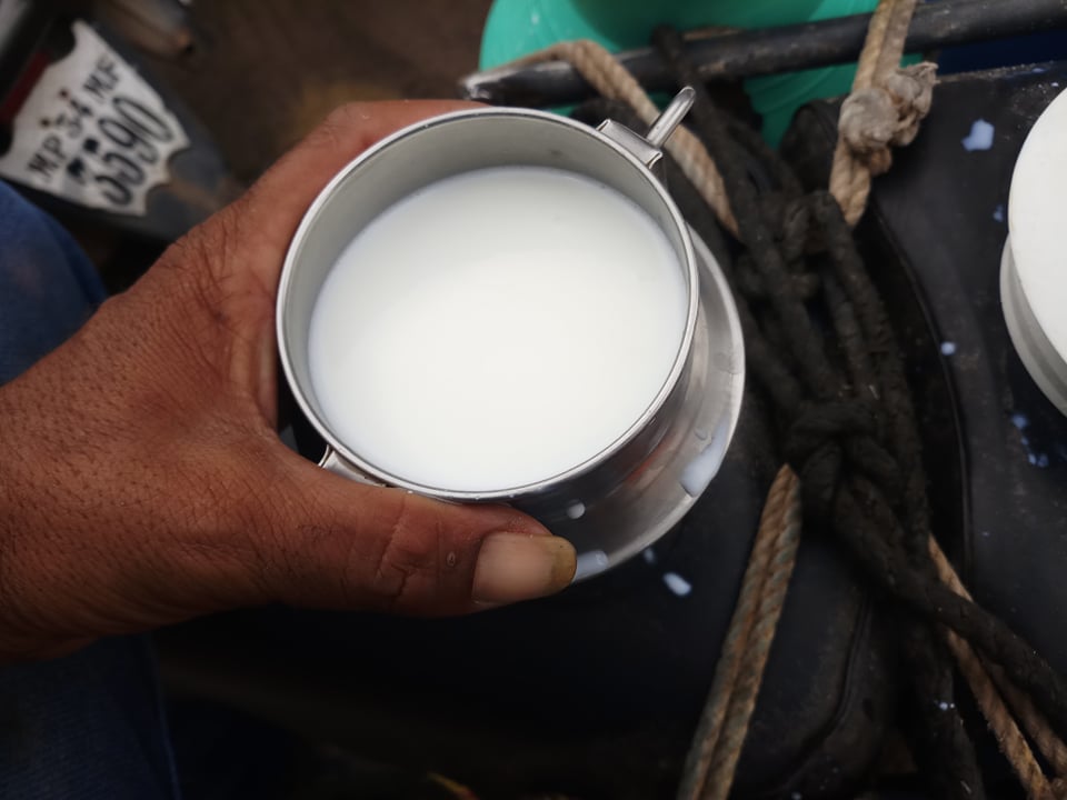  11 rupees water being added to the milk of 55 rupees