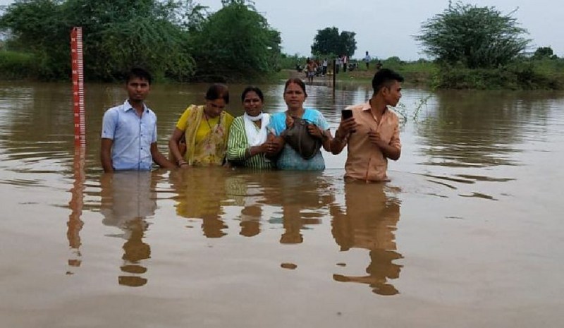 Heavy Monsoon rain in kota
