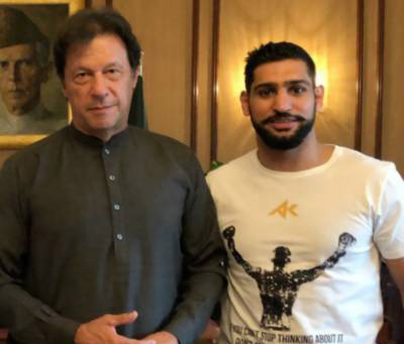 Amir Khan With Imran Khan