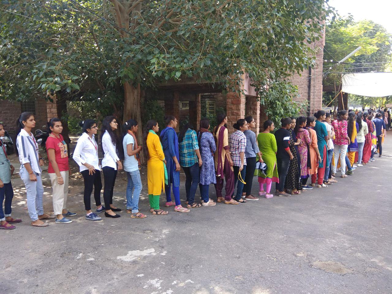 45 percent students done voting in jnvu student union elections