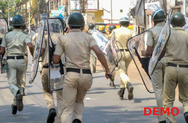 रात 12 बजे से चप्पे-चप्पे पर पुलिस फोर्स तैनात