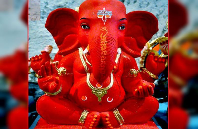 Ganesh ji abhishek with blood