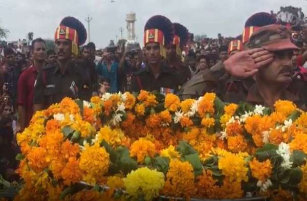 Pics Of Martyr Hemraj Funeral In Rupangarh