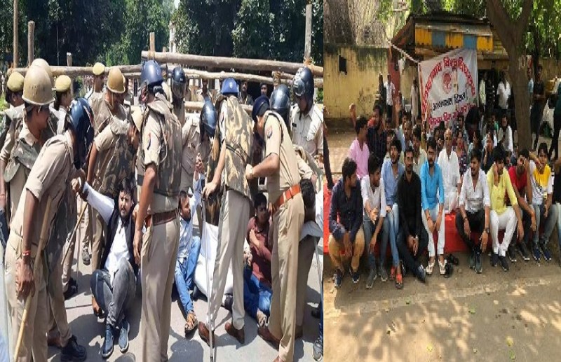 Ruckus at Allahabad University Students Union Building