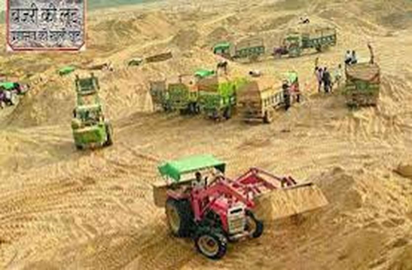 बजरी के अवैध खनन की निगरानी के लिए सीसीटीवी से लैस चेकपोस्ट की जगह लगा दिया टैंट