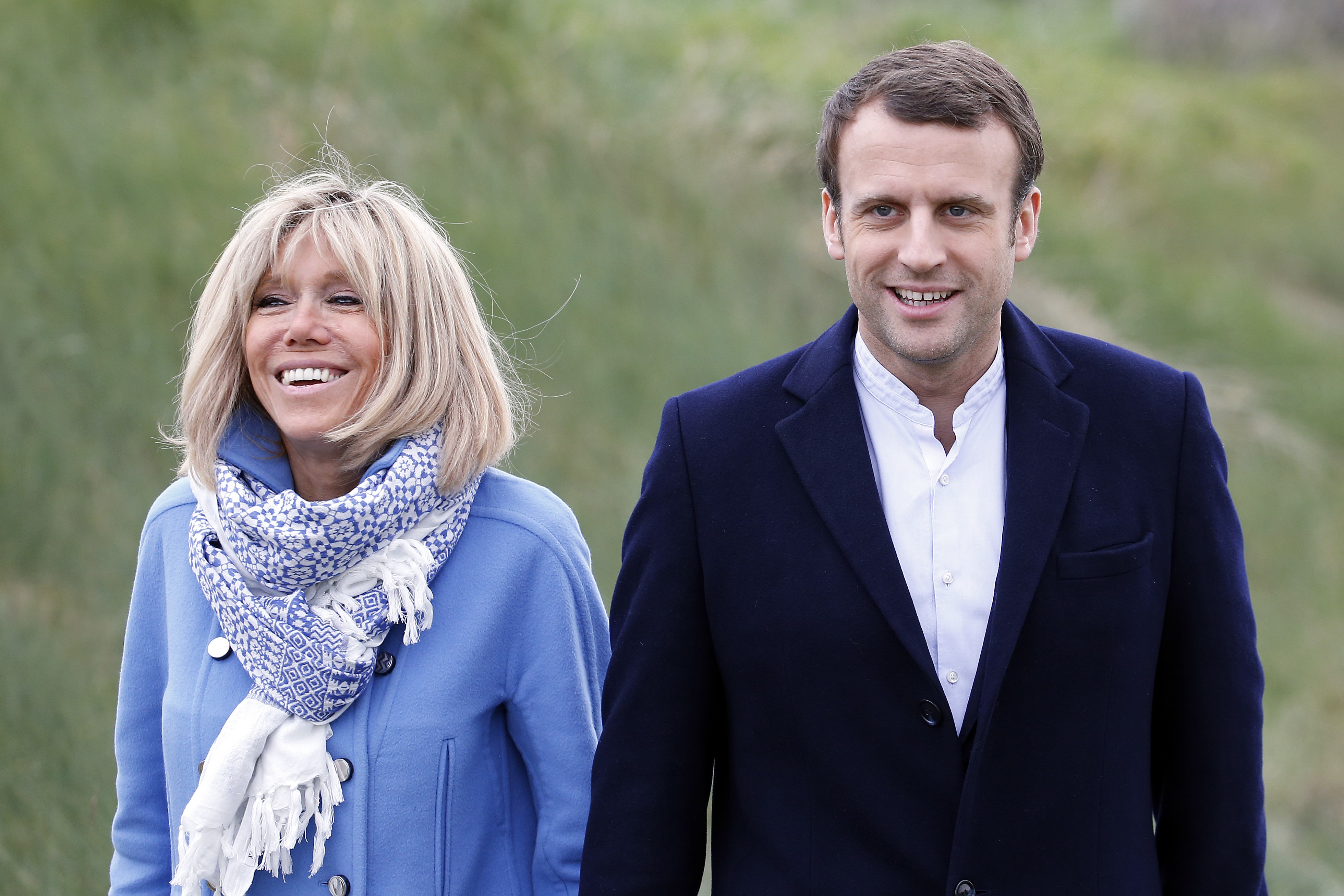 Brigitte Macron with Emmanuel Macron