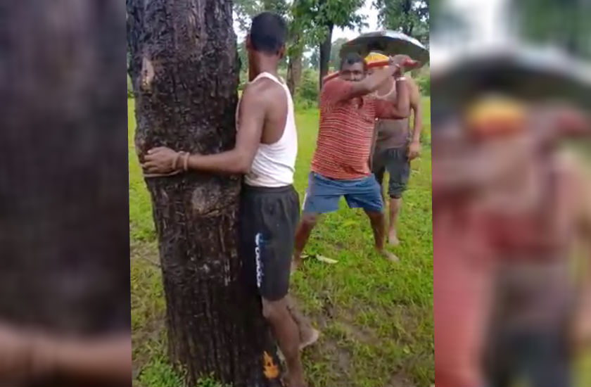 पहले पेड़ से बांधा फिर लाठियों से पीटा, मदद के लिए चिल्लाता रहा युवक, ग्रामीणों ने कहा- बच्चा चोर है
