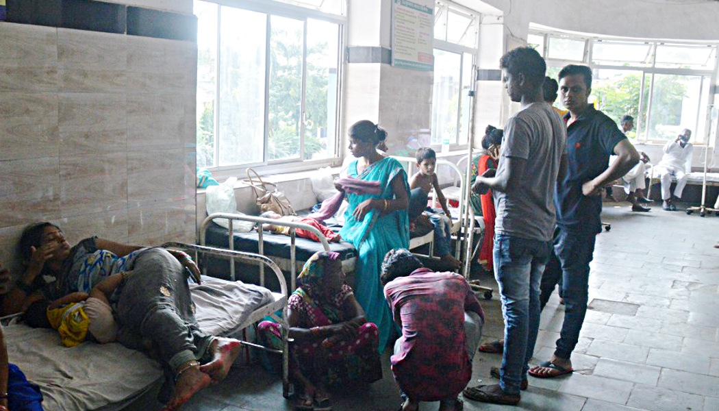 Sudden increase in number of sick children, beds falling in hospital
